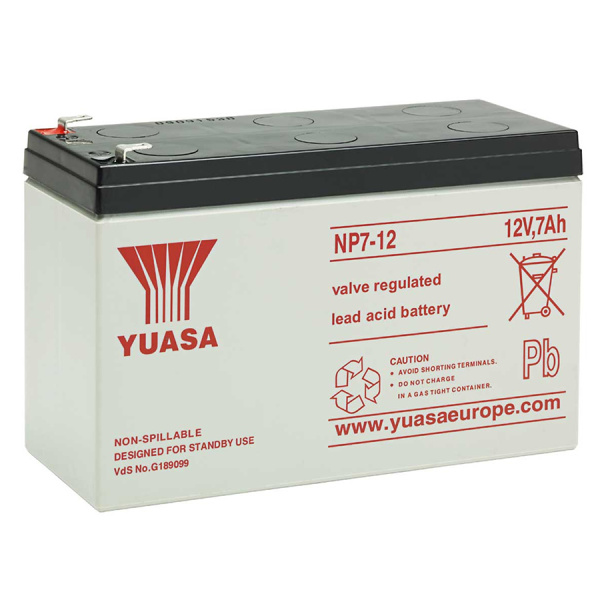 Акумуляторна Батарея для ДБЖ Yuasa NP7-12 12V 7Ah ( 151*65*94 (97,5)) 2,65 кг, Q8