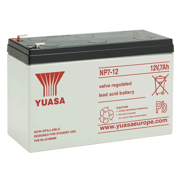 Акумуляторна Батарея для ДБЖ Yuasa NP7-12 12V 7Ah ( 151*65*94 (97,5)) 2,65 кг, Q8