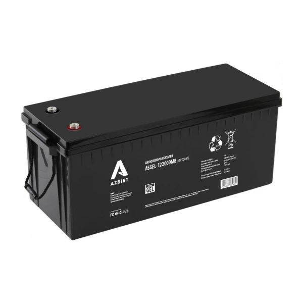 Аккумулятор AZBIST Super GEL ASGEL-122000M8, Black Case, 12V 200.0Ah (522 x 240 x 219) Q1