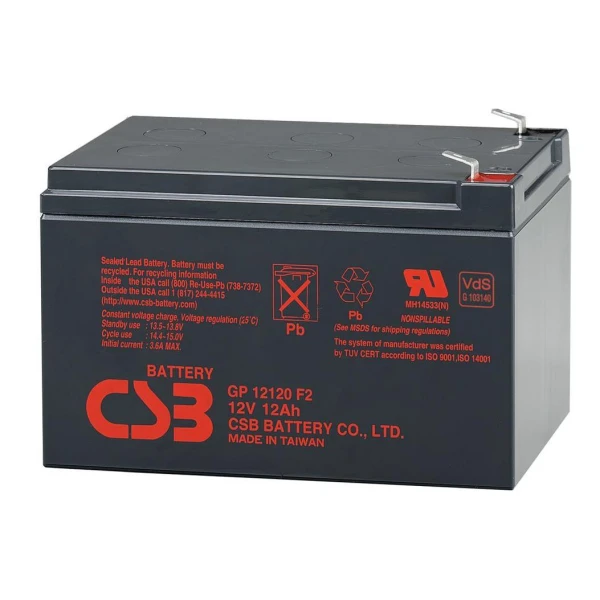 Акумуляторна батарея CSB GP12120F2, 12V 12Ah (151х98х100мм) Q6