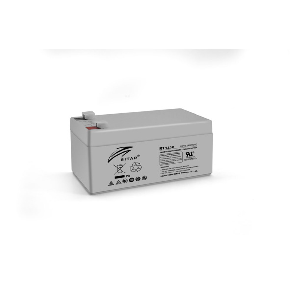 Акумуляторна батарея AGM RITAR RT1232, Gray Case, 12V 3.2Ah (133 х 67х 59 (63) мм) Q10
