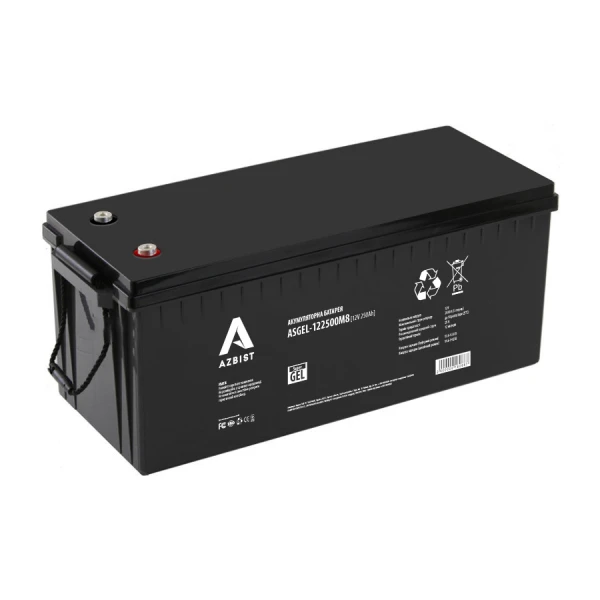 Аккумулятор AZBIST Super GEL ASGEL-122500M8, Black Case, 12V 250.0Ah (522 x 269 x 219) Q1
