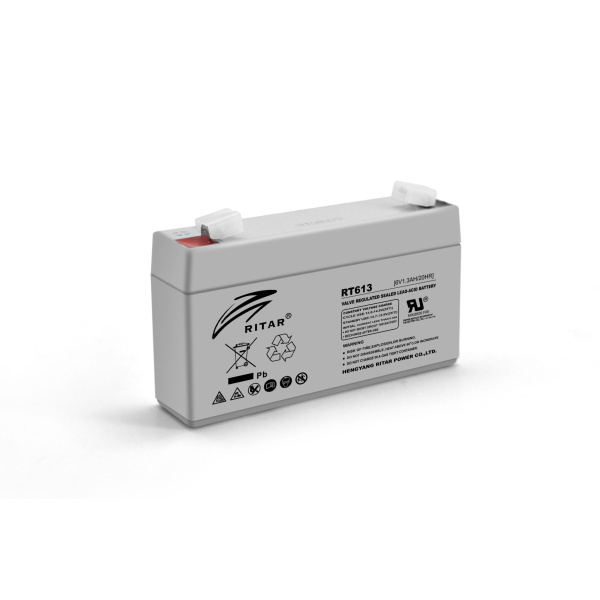Акумуляторна батарея AGM RITAR RT613, Gray Case, 6V 1.3Ah ( 97х24х 52 (58) ) Q20