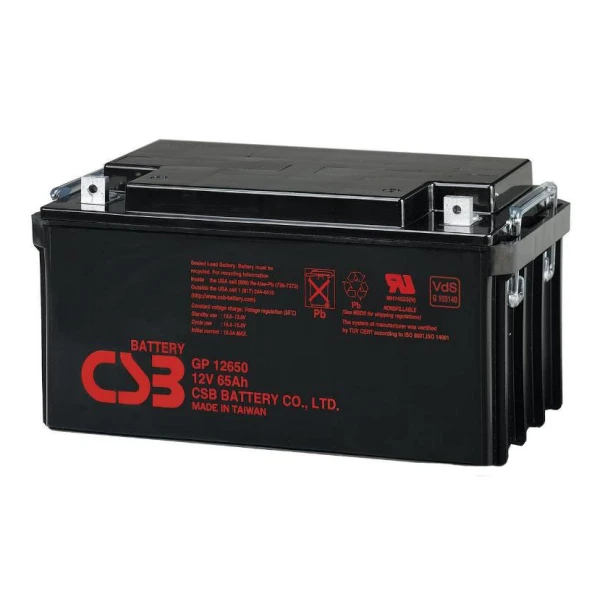 Акумуляторна батарея CSB GP12650, 12V 65Ah (350х166х174мм), Q1