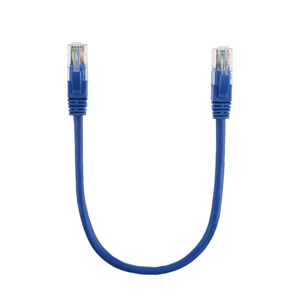 Патч-корд літій RITAR, CCA, UTP, RJ45, Cat.5e, 0,3m, синій Q710