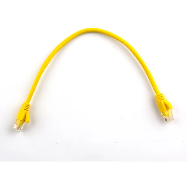 Патч-корд літій RITAR, CCA, UTP, RJ45, Cat.5e, 0,3m, жовтий Q710