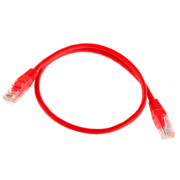 Патч-корд літій RITAR, UTP, RJ45, Cat.5e, 0,25m, червоний, Cu (мідь)