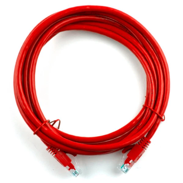 Патч-корд літій RITAR, UTP, RJ45, Cat.5e, 3m, червоний, Cu (мідь)