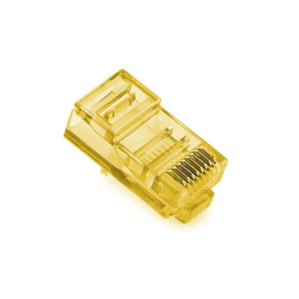 Конектор Ritar RJ-45 8P8C UTP Cat-5 (100 шт/уп.) Q100 Yellow в тубі