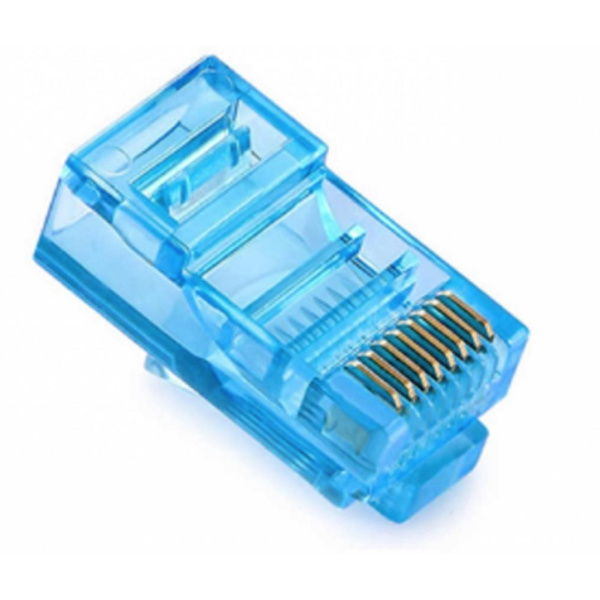 Конектор Ritar RJ-45 8P8C UTP Cat-5 (100 шт/уп.) Q100 Blue в тубі