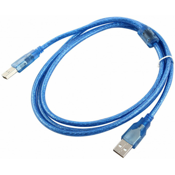 Кабель USB 2.0 RITAR AM/AM, 3.0m, прозрачный синій