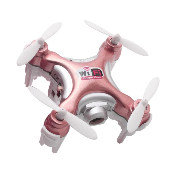 Квадрокоптер нано р/в Cheerson CX-10WD-TX з камерою Wi-Fi (рожевий)