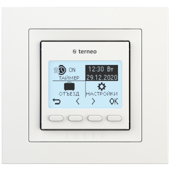 Терморегулятор terneo pro unic, білий