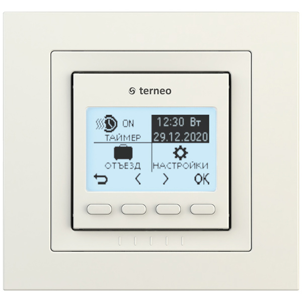 Терморегулятор terneo pro unic, слонова кістка