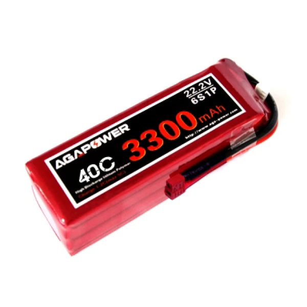 Акумулятор AGA POWER Li-Pol 3300mAh 22.2V 6S 40C Softcase 41x44x134мм T-Plug
