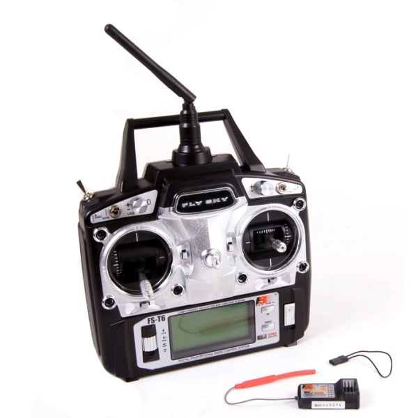 Апаратура керування 6-канальна FlySky FS-T6 2.4GHz з приймачем R6B