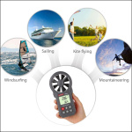 Анемометр крильчастий USB, Bluetooth 0,3-30м / с, -10-45 ° C WINTACT WT87B - Зображення 4