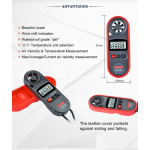 Анемометр цифровий 0,7-30м/с, -10-45°C WINTACT WT816A - Зображення 5