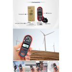 Анемометр цифровий 0,7-30м/с, -10-45°C WINTACT WT816A - Зображення 7