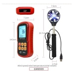Анемометр (вимірювач потоку повітря) 0,3-45м/с, 0-45°C BENETECH GM8909 - Зображення 4