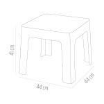 Столик для кави під ротанг Irak Plastik 45x45 темно-коричневий - Зображення 3