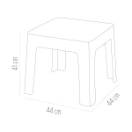 Столик для кави під ротанг Irak Plastik 45x45 темно-коричневий - Зображення 3