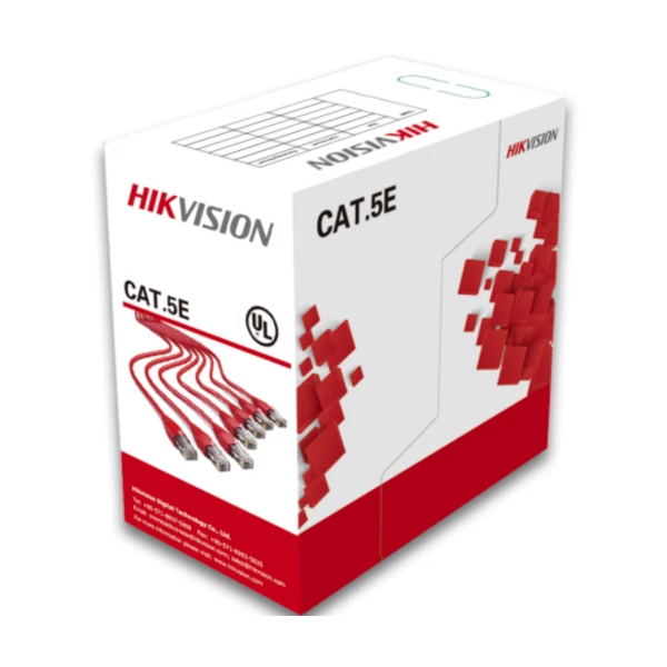 Кабель віта пара зовнішній 24AWG 0.5 Cu UTP Cat 5E Hikvision DS-1LN5EO-UU/E, 305м