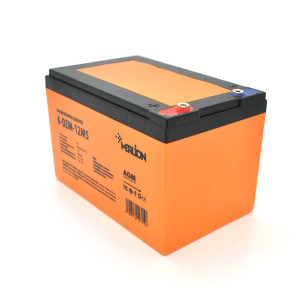 Тягова акумуляторна батарея AGM MERLION 6-DZM-12, 12V 12Ah M5 (151х98х101 мм) Orange Q4