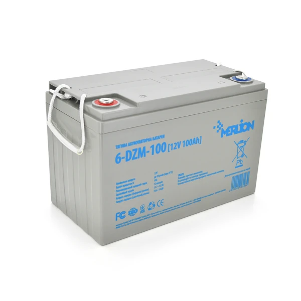 Тягова аккумуляторна батарея AGM MERLION 6-DZM-100, 12V 100Ah (330 x 175 x 220) Q1
