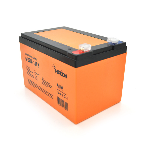 Тягова акумуляторна батарея AGM MERLION 6-DZM-12, 12V 12Ah F2 (151х98х101 мм) Black Q4