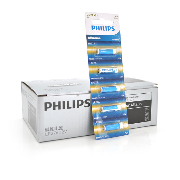 Батарейка лужна Philips 27A, 5 шт у блістері, ціна за блістер Q20