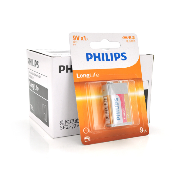 Батарейка Philips Super Heavy Duty 6F22 9V 1pcs/card Q10