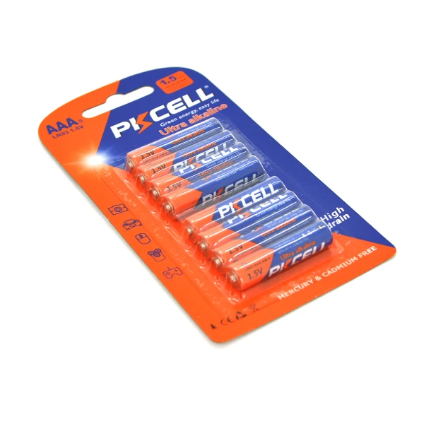Батарейка лужна PKCELL 1.5V AAA/LR03, 8 штук у блістері ціна за блістер, Q12