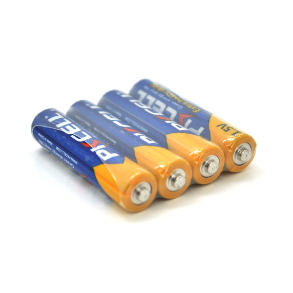 Батарейка сольова PKCELL 1.5V AAA/LR03, 4 штуки в shrink, Q10