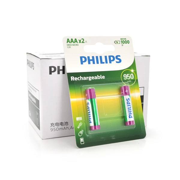 Акумулятор Philips 1,2V Ni AAA 950-mAh Rechargeable Battery, 2 штуки у блістері, ціна за блістер Q12