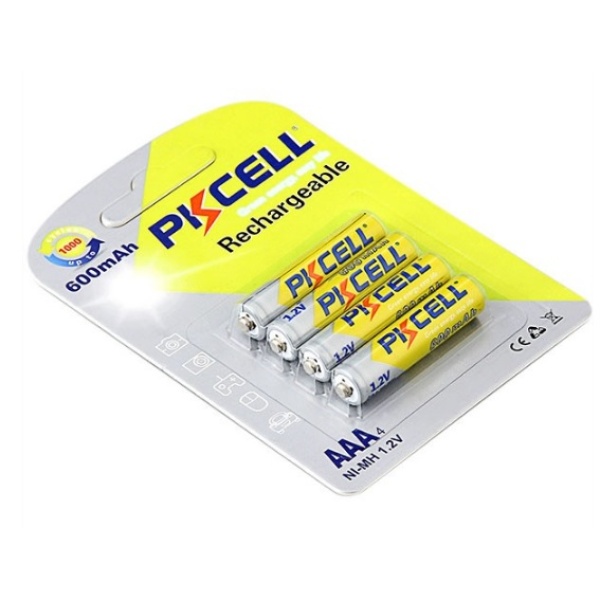 Аккумулятор PKCELL 1.2V AAA 600mAh NiMH Rechargeable Battery, 4 штуки у блістері ціна за блістер, Q12