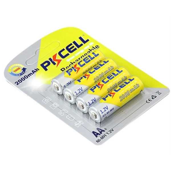 Аккумулятор PKCELL 1.2V AA 2000mAh NiMH Rechargeable Battery, 4 штуки у блістері ціна за блістер, Q12