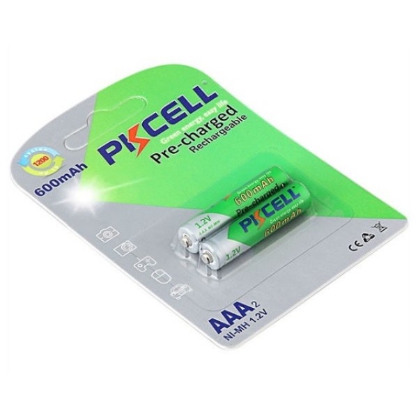 Аккумулятор PKCELL 1.2V AAA 600mAh NiMH Already Charged, 2 штуки у блістері ціна за блістер, Q12