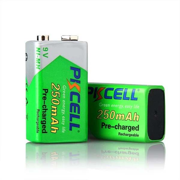 Аккумулятор PKCELL 9V/250mAh, крона, NiMH Rechargeable Battery, 1 штука у блістері ціна за блістер Q10