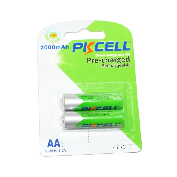 Аккумулятор PKCELL 1.2V AA 2000mAh NiMH Already Charged, 2 штуки у блістері ціна за блістер, Q25