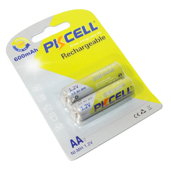 Аккумулятор PKCELL 1.2V AAA 600mAh NiMH Rechargeable Battery, 2 штуки у блістері ціна за блістер, Q12