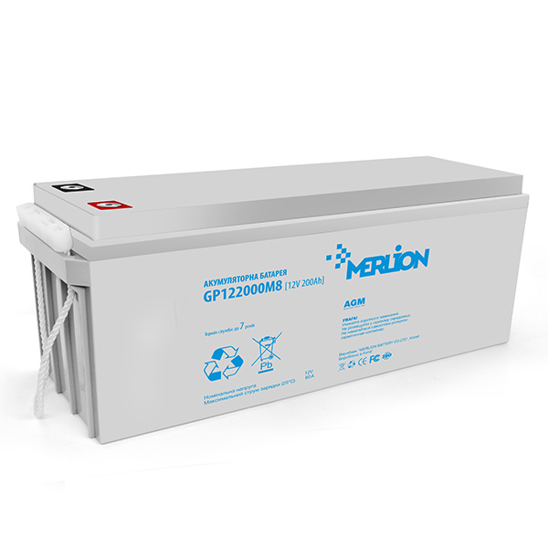 Акумуляторна батарея MERLION AGM GP122000M8 12 V 200 Ah ( 522 х 240 х 219 ) Q1