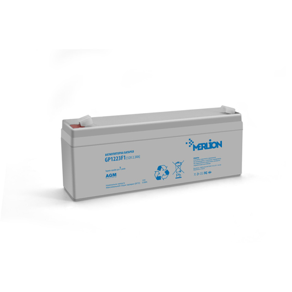 Акумуляторна батарея MERLION AGM GP1223F1 12 V 2,3Ah ( 178 x 35 x 60 (65) ) Q20