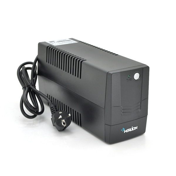 ДБЖ Merlion Velli 600 (360W) LED, 162-290VAC, AVR 1st, 2 SCHUKO, 1x12V7Ah, plastik Case Q4 (279x101x142) 4,2 кг