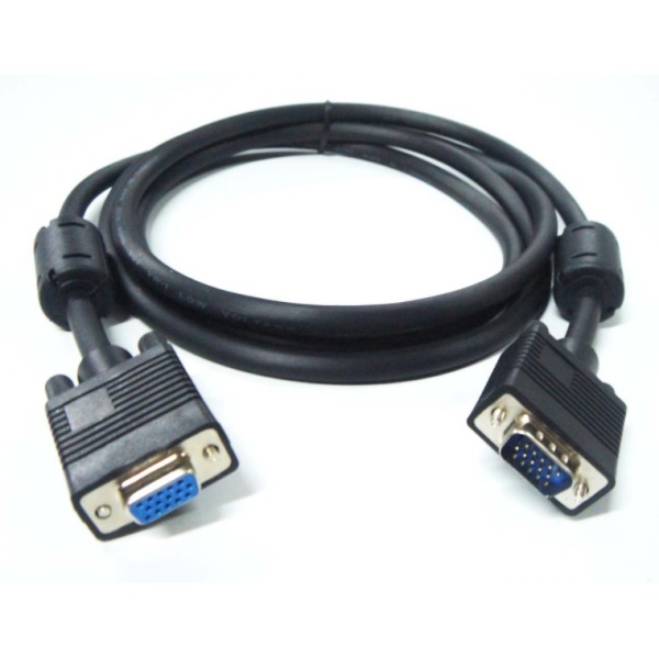Кабель Merlion VGA 3m, male to male (тато-тато), 1 фериту, чорний, пакет Q100