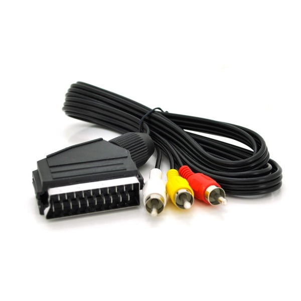 Кабель Merlion SCART (тато)-3RCA (тато), 1,2 м, Q200