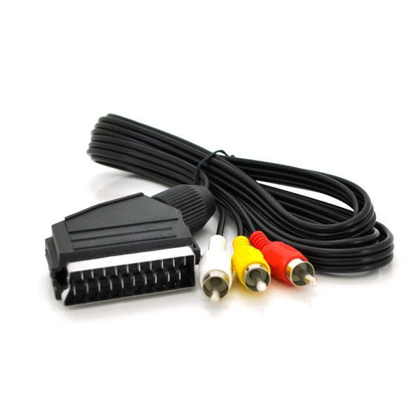 Кабель Merlion SCART (тато)-3RCA (тато), 1,2 м, Q200