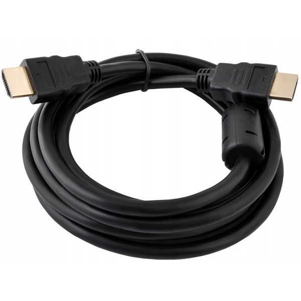 Кабель Merlion HDMI-HDMI HIGH SPEED 2.0m, v1.4, OD-7.5mm, круглий Black, конектор Black, (Пакет), Q150