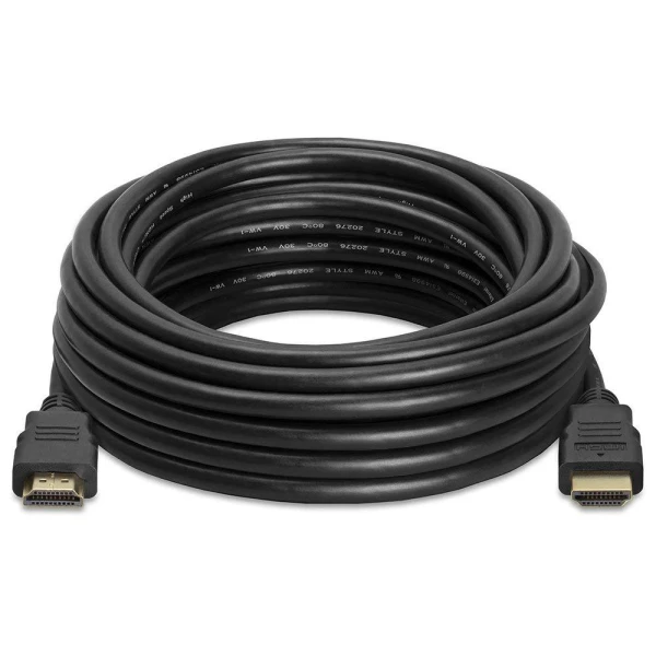 Кабель Merlion HDMI-HDMI HIGH SPEED 20m, v1.4, OD-7.5mm, круглий Black, конектор Black, (Пакет) Q25