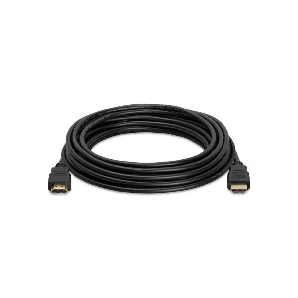 Кабель Merlion HDMI-HDMI HIGH SPEED 5.0m, v1.4, OD-7.5mm, круглий Black, конектор Black, (Пакет) Q80